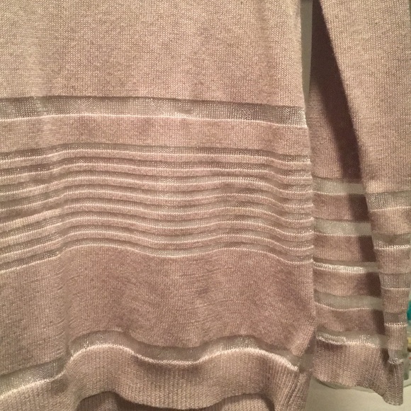 Gray Rodier Long Sleeve with Sheer Stripes - Picture 4 of 5